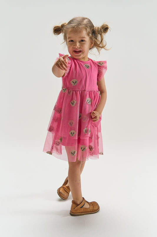 THE NEW Siblings - Tulle SL Dress, TNST6935 - Cashmere Rose EMB