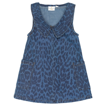 THE NEW Siblings - Pearl SL Denim Dress, TNST6942 - Medium Blue Denim AOP