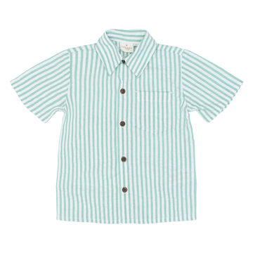 THE NEW Siblings - Tate SS Shirt, TNST6990 - Creme De Menthe Striped