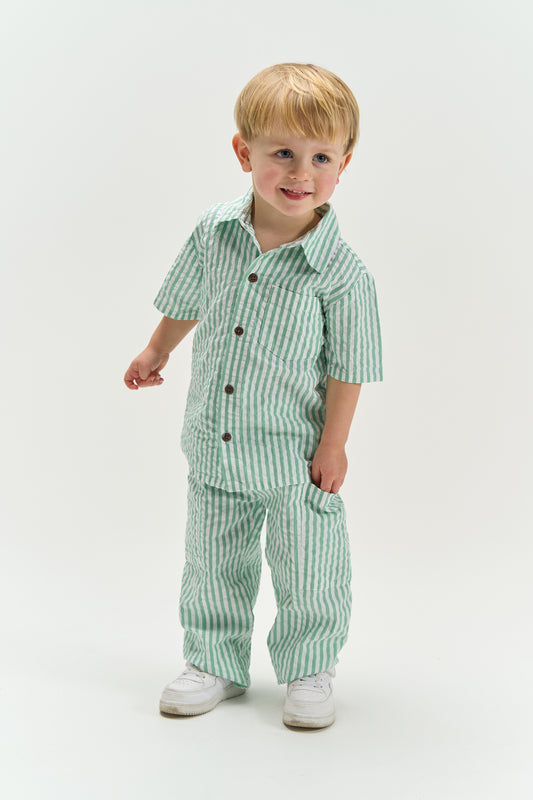 THE NEW Siblings - Tate Pants, TNST6992 - Creme De Menthe Striped