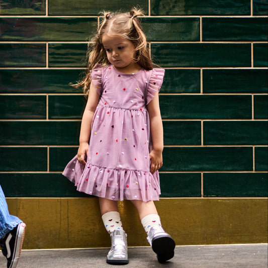 THE NEW Siblings - Vadia SL Mesh Dress, TNST7101 - Elderberry EMB TN