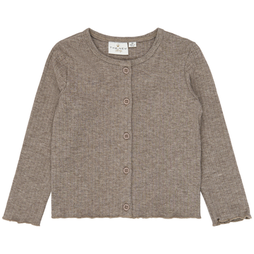 THE NEW Siblings - Vernata LS Rib Cardigan, TNST7151 - Taupe Gray