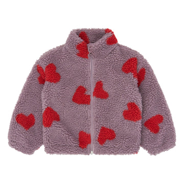 THE NEW Siblings - Una Teddy Jacket, TNST7160 - Elderberry AOP