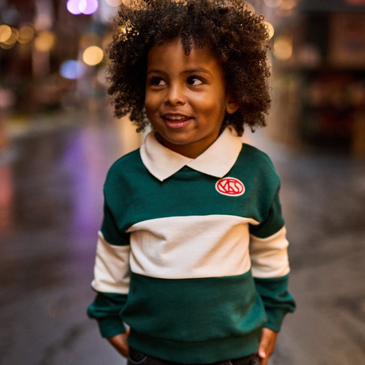 THE NEW Siblings - Virgilo OS Polo Sweatshirt, TNST7185 - June Bug