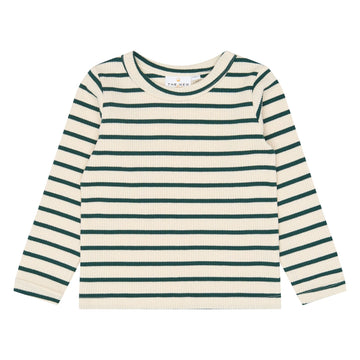 THE NEW Siblings - Vico LS Rib Tee, TNST7209 - June Bug Striped