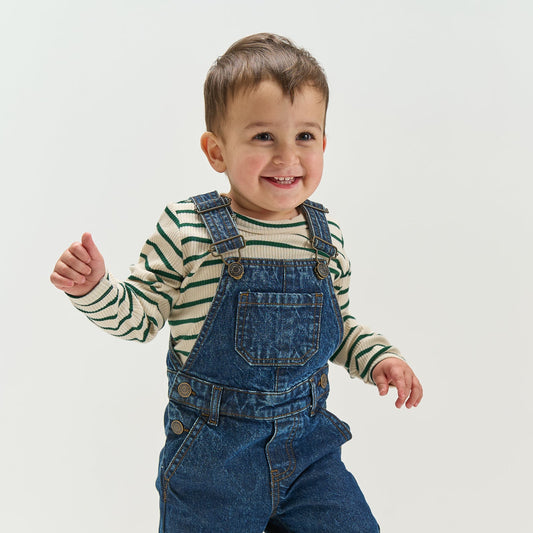 THE NEW Siblings - Vico LS Rib Tee, TNST7209 - June Bug Striped
