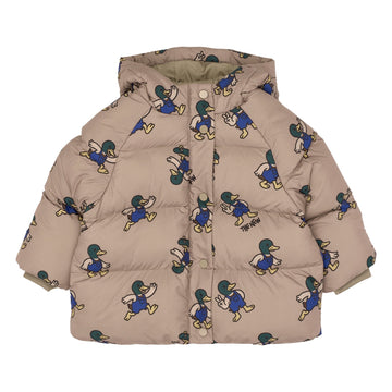 THE NEW Siblings - Uwe Puffer Jacket, TNST7332 - Taupe Gray AOP