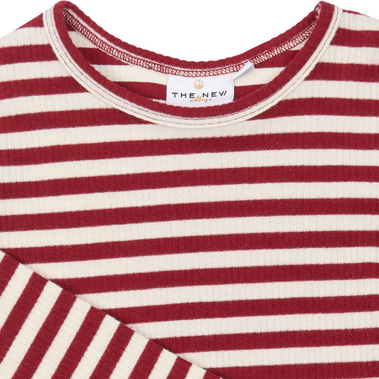 THE NEW Siblings - Fro LS Rib Tee, TNST7372 - Rio Red Striped