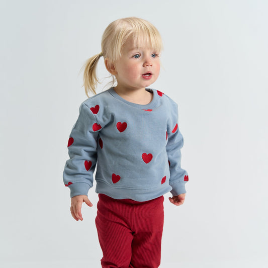 THE NEW Siblings - Yolie OS Sweatshirt, TNST7470 - Ashley Blue EMB
