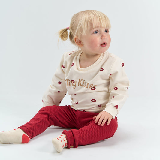 THE NEW Siblings - Yania Rib Leggings, TNST7465 - Rio Red