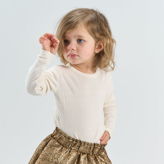 THE NEW Siblings - Ysa LS Pointelle Tee, TNST7480 - Gardenia