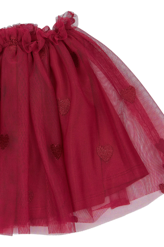 THE NEW Siblings - Yna Mesh Skirt, TNST7484 - Rio Red