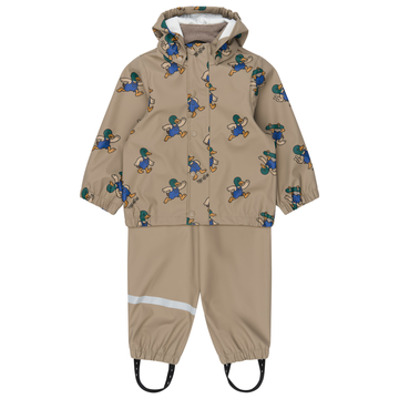 THE NEW Siblings - Uwe Rainwear Set, TNST7574 - Taupe Gray AOP