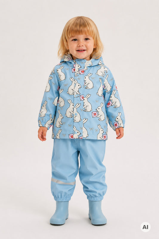 THE NEW Siblings - Umma Rainwear Set, TNST7575 - Ashley Blue AOP