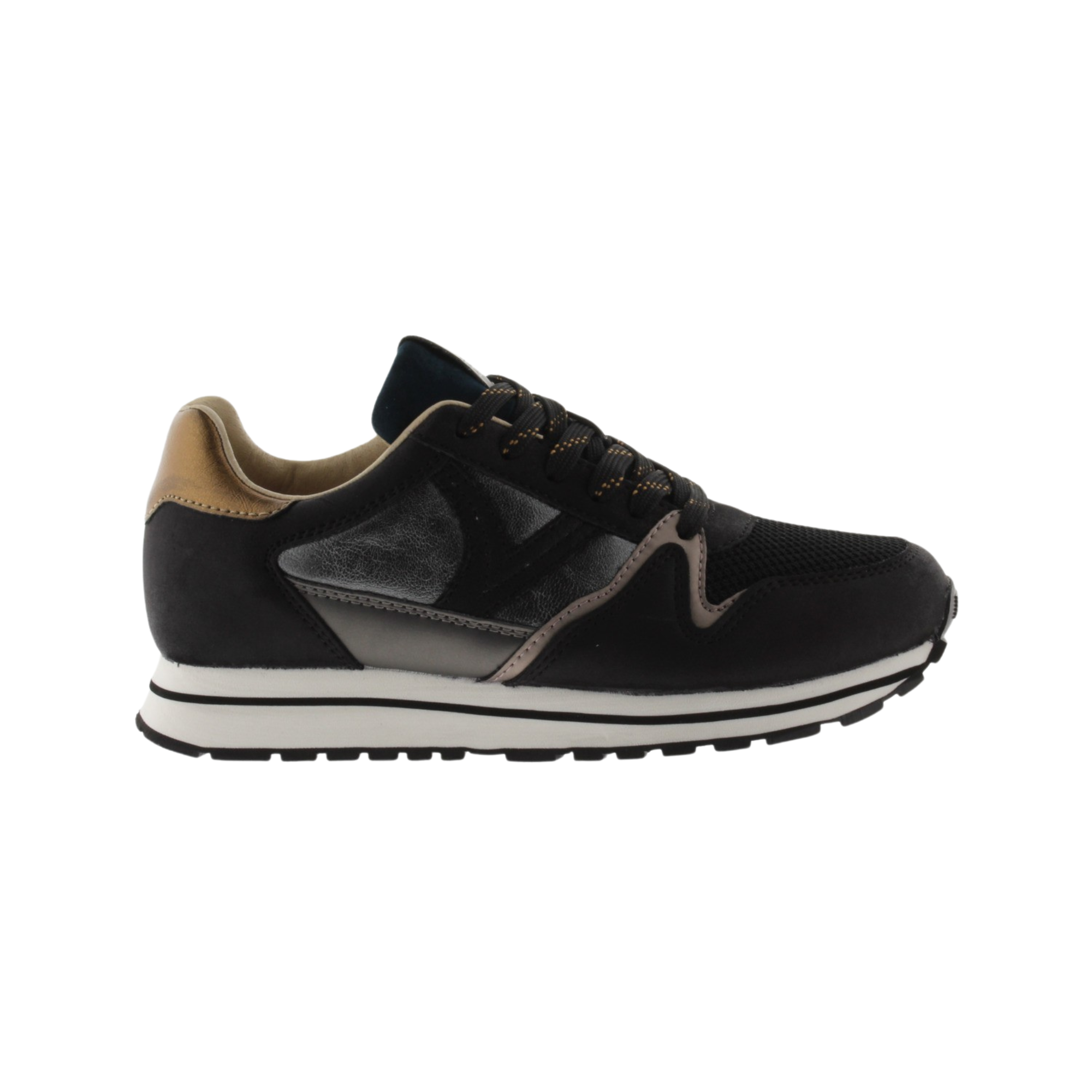 Victoria Shoes - Cometa Monocolor Multimaterial Sneaker - Black