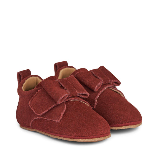 Wheat Footwear - Bow Indoor Shoe, WF302i - Red