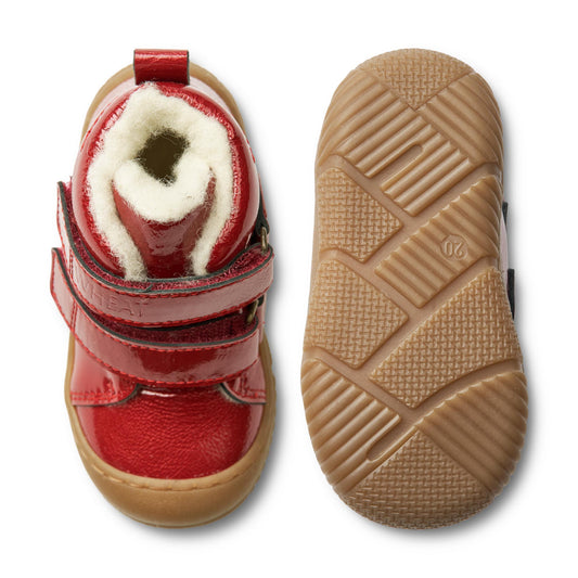 Wheat Footwear - Snugga Prewalker Tex Wool Patent, WF318i - Red