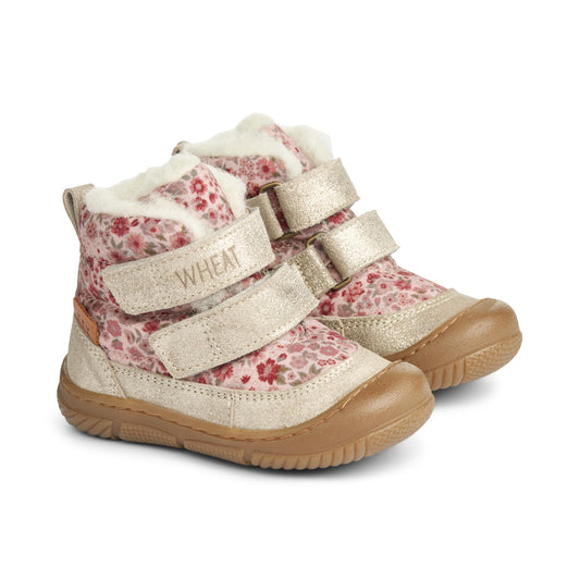 Wheat Footwear - Dowi Prewalker Velcro Tex, WF319i - Rose Dust Flowers