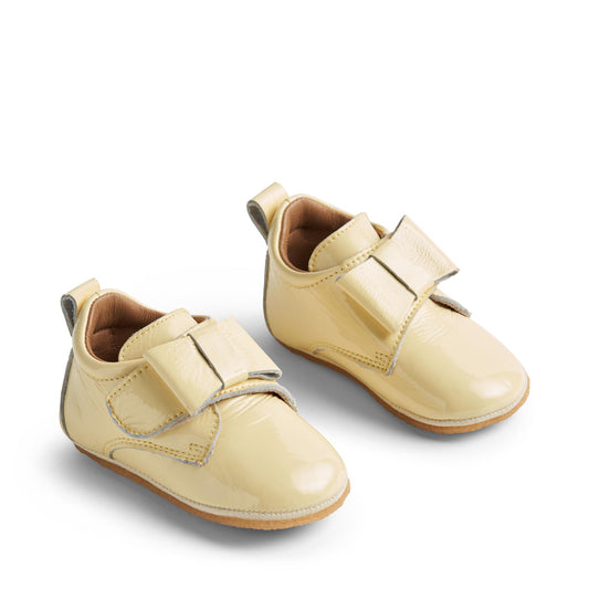 Wheat Footwear - Indoor Shoe Bow Patent, WF404j - Lemon