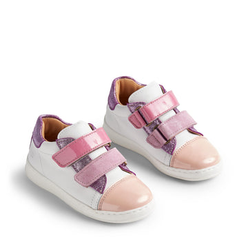 Wheat Footwear - Sneaker Double Velcro Velo, WF448j-01 - White / Rose