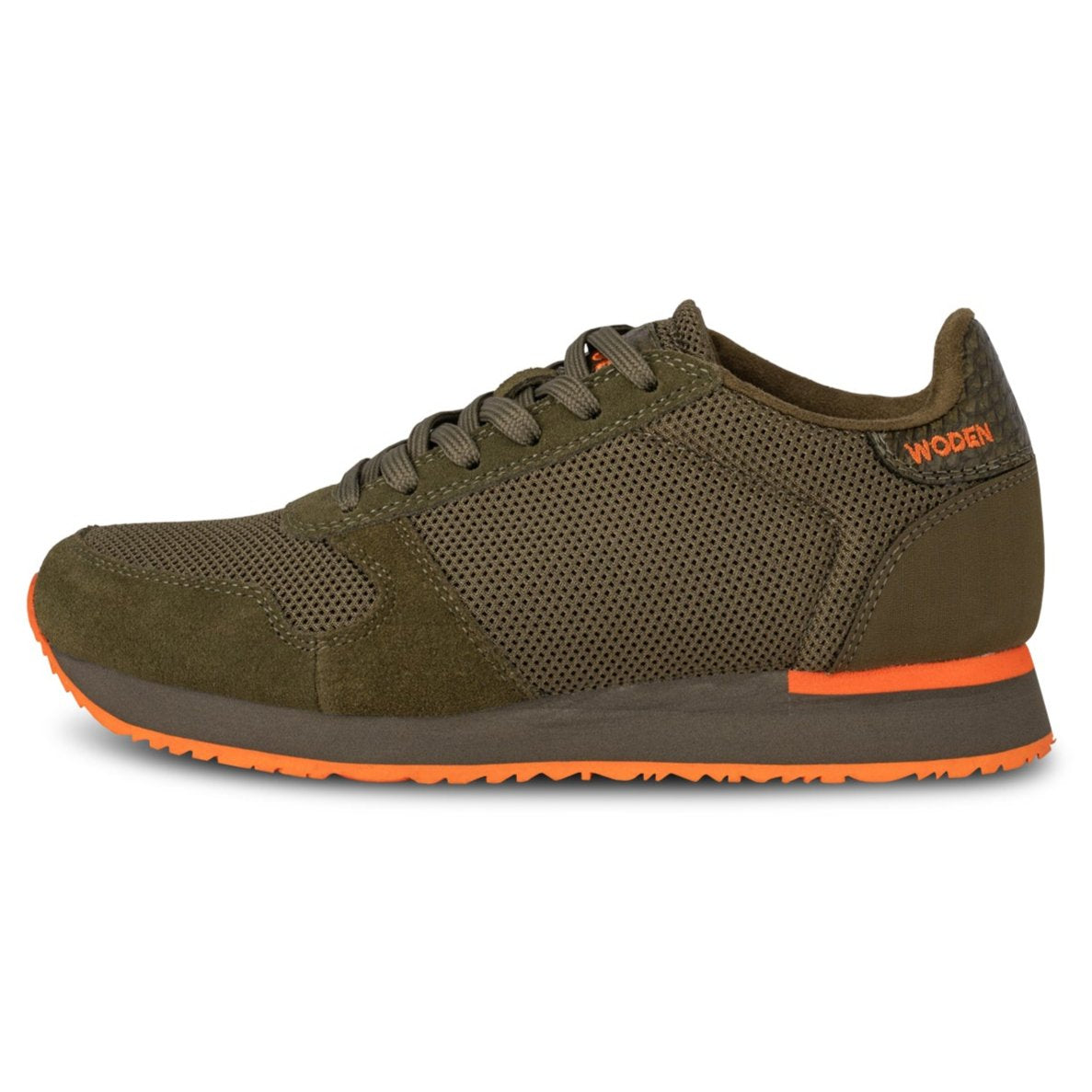 Woden - Sneakers, Ydun Icon - Dark Olive / Tiger