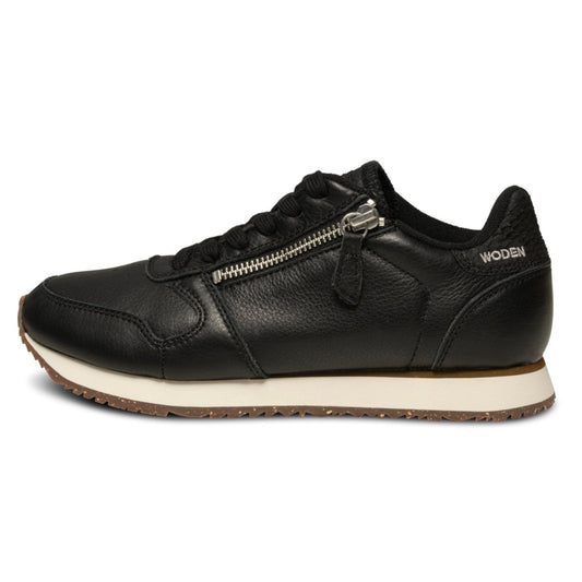 Woden - Sneakers, Ydun Leather Zipper - Black