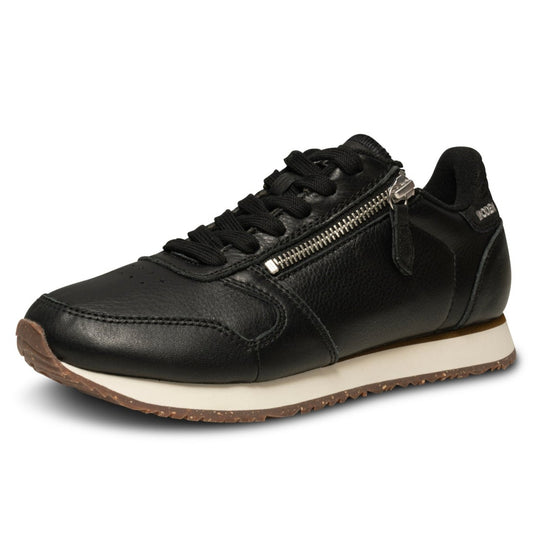 Woden - Sneakers, Ydun Leather Zipper - Black