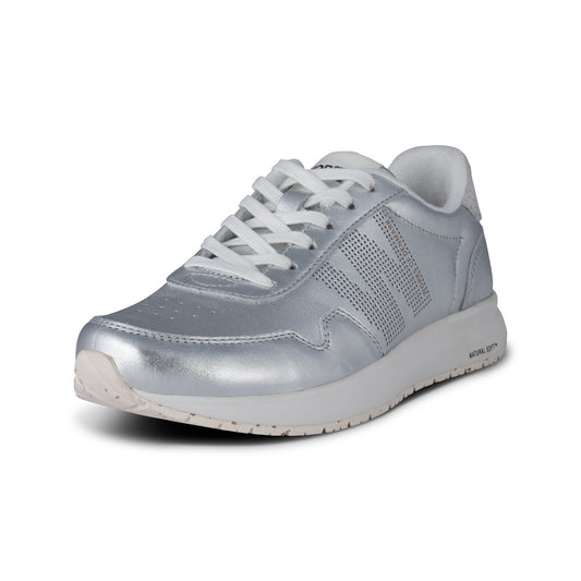 Woden - Sneakers, Nora Natural Soft Metallic - Silver