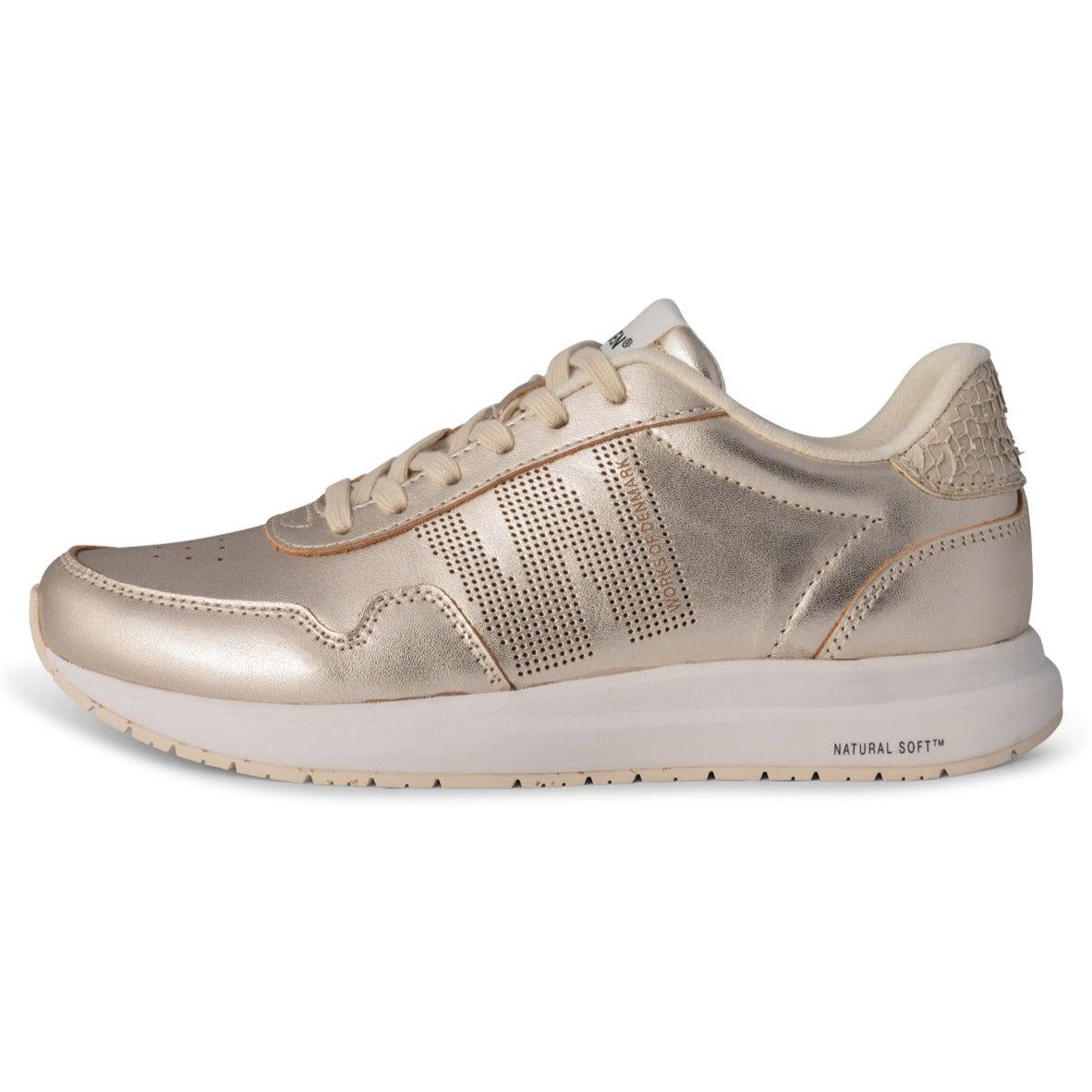 Woden - Sneakers, Nora Natural Soft Metallic - Gold