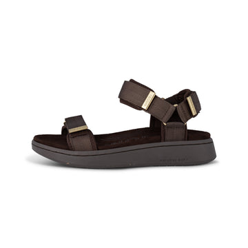 Woden - Sandal, Line - Chocolate