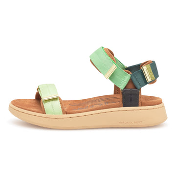 Woden - Sandal, Line - Apple Green Multi