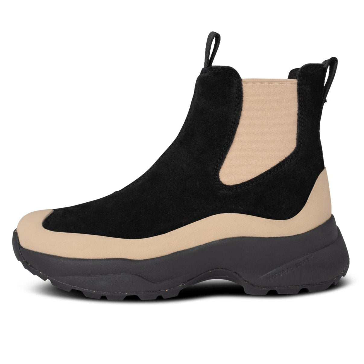 Woden - Solveig Suede Waterproof - Black / Coffee Creme