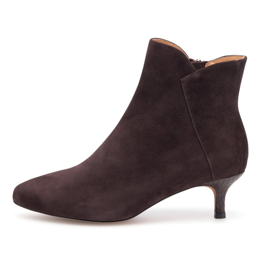 Woden STB Womens - Saga Zip Suede - Chocolate