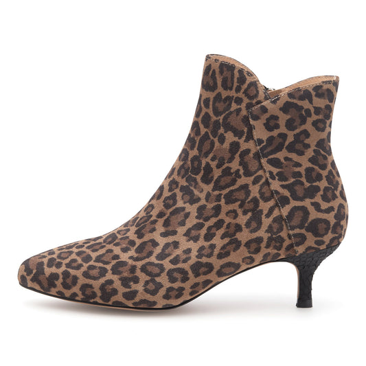 Woden STB Womens - Saga Zip Suede - Leopard
