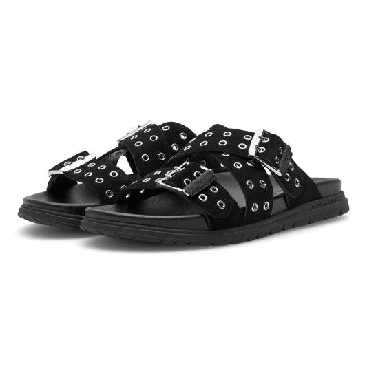 Woden STB Womens - Sandal, Tilde Suede - Black