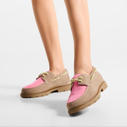 Woden STB Womens - Johanne Suede Tricolor - Taupe Multi