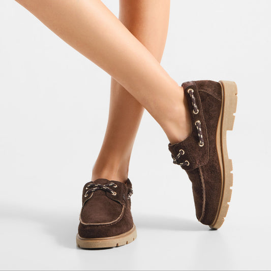 Woden STB Womens - Johanne Suede - Chocolate