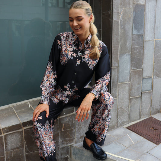 Liberté - Wennise LS Shirt, 22341 - Black Paisley