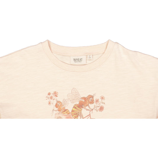 Wheat - T-shirt Bee Bike - Rose Dust
