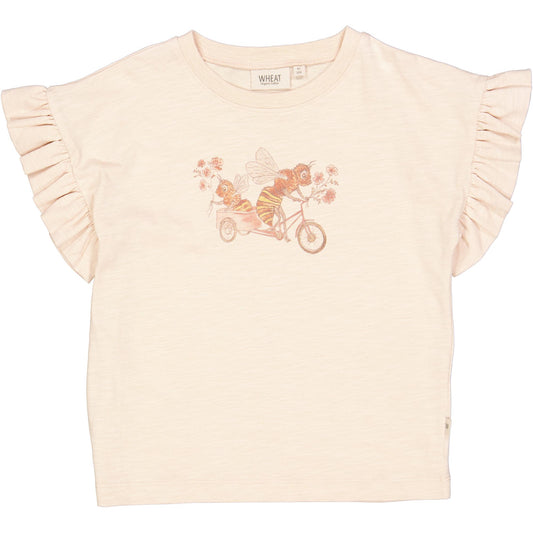Wheat - T-shirt Bee Bike - Rose Dust