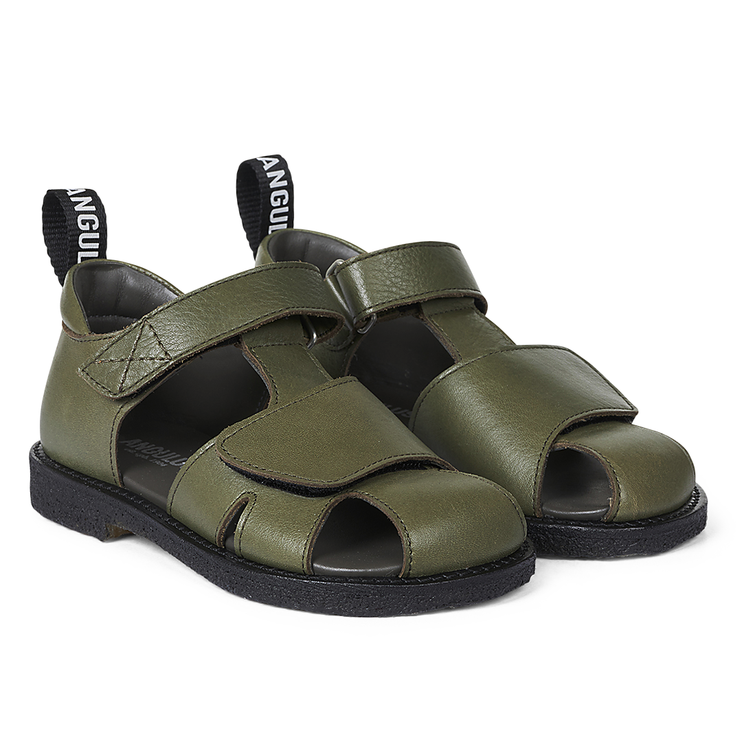 Angulus - Sandal Med Velcro, 0621 - Dark Green