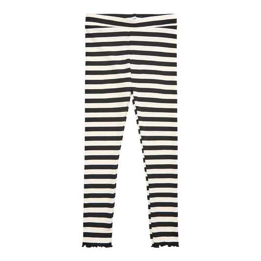 Liberté - Natalia KIDS Leggings - Black Creme Stripe