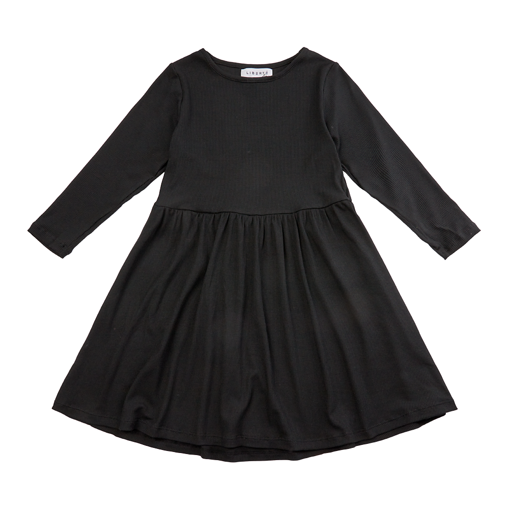 Liberté - Natalia Babydoll Dress LS KIDS - Black