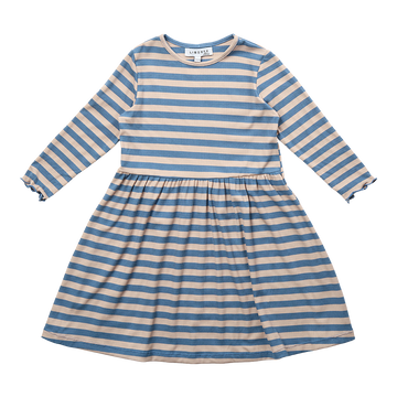 Liberté - Natalia KIDS Dress LS - Blue Sand Stripe