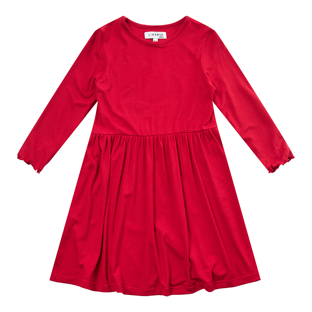 Liberté - Natalia KIDS Dress LS, 21069 - Red