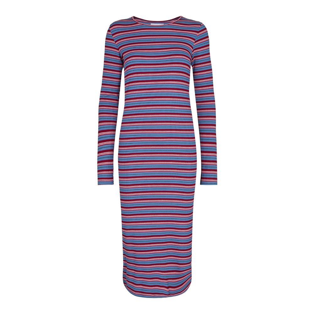 Liberté - Natalia Dress LS, 21162 - Blue Red Lurex Stripe