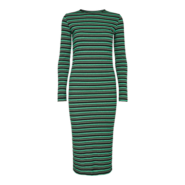 Liberté - Natalia Dress LS, 21162 - Green Black Lurex Stripe