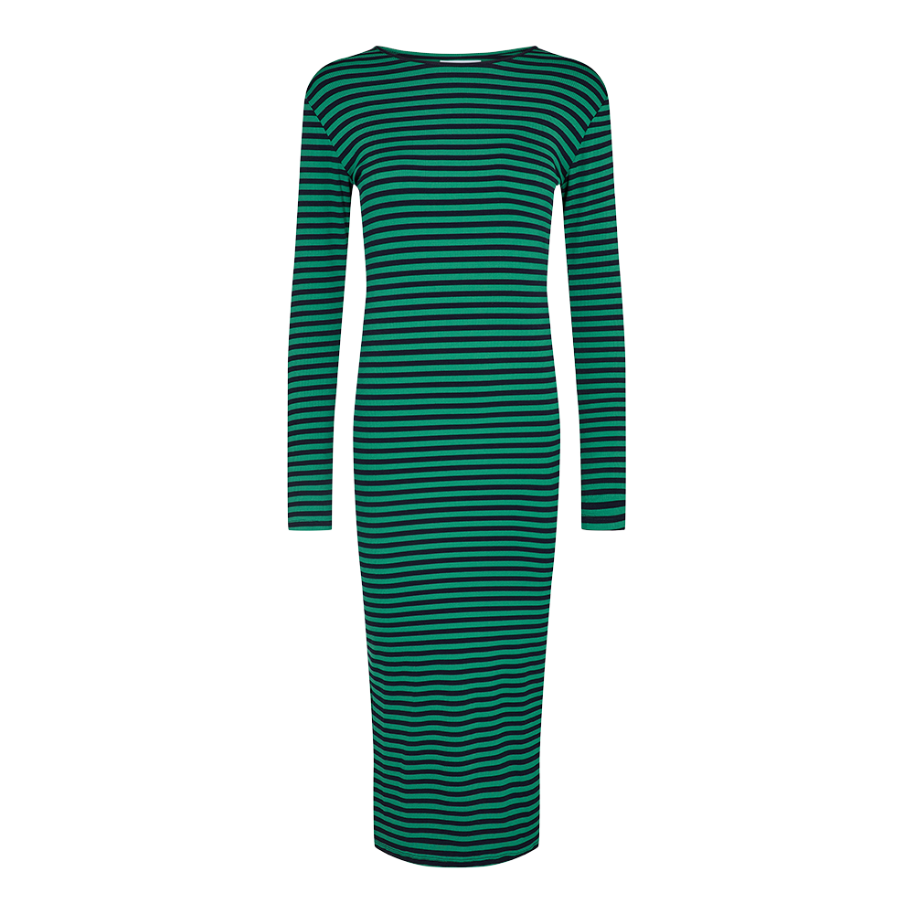 Liberté - Natalia Dress LS, 21162 - Navy Green Stripe
