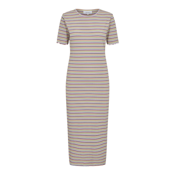 Liberté - Natalia SS Dress, 21232 - Multi Grey Stripe
