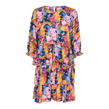 Liberté - Danni LS Dress - Pink Blue Print
